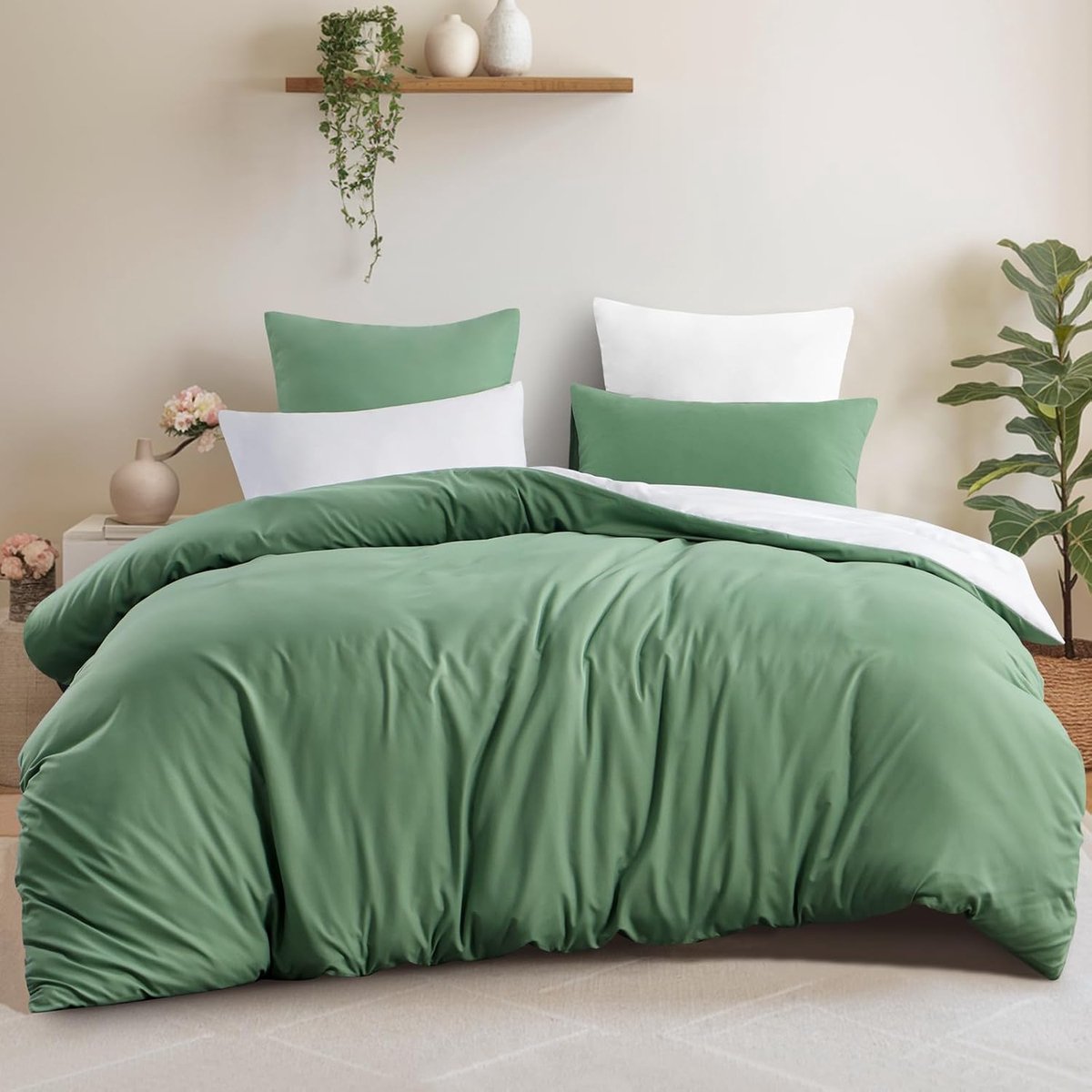 Image of 3-delige beddengoedset - omkeerbaar - 220 x 240 cm - microvezel