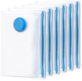 QISF 100 x 120 cm extra grote doorzichtige plastic opbergzakken - 5-pack gigantische opbergzakken, platte grote plastic zakken, verplaatszakken voor dekbedden, koffers, pluche speelgoed, bureaustoelen
