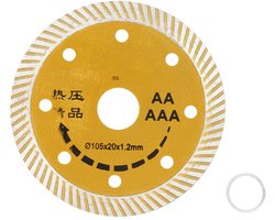 Diamond Circular Saw Blade, Multifunctional Cutting Wheel for Concrete, Stone, Brick, Marble, Ceramic, 105 x 20 x 1.2 mm