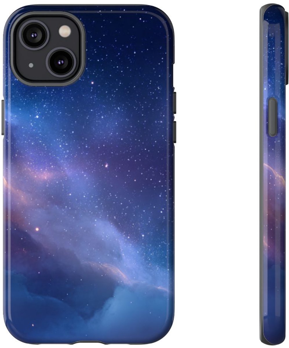 Dromerige Sterrennacht met Nevels – Telefoonhoesje Geschikt voor iPhone 14 Plus
