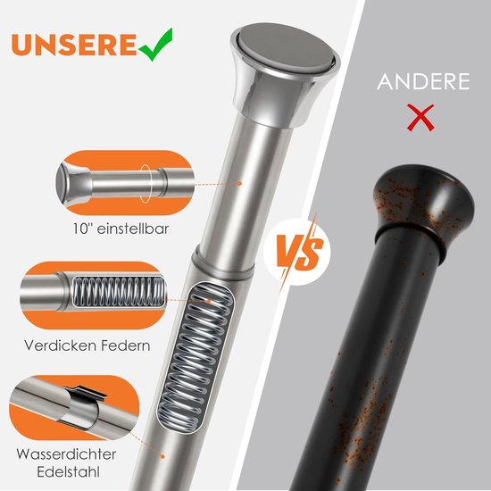 Uitbreidingspalen, telescooppaal van roestvrij staal, multifunctioneel telescopisch gereedschap voor het bereiken van plafonds, het schilderen van muren, het afstoffen van lampen Uitbreidingspalen, telescooppaal van roestvrij staal, multifunctioneel telescopisch gereedschap voor het bereiken van plafonds, het schilderen van muren, het afstoffen van lampen
