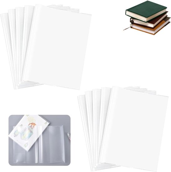 Book Sleeve - 10 stuks transparante A4 notebook cover - boekenkaft - Boekenhoes - A4 boekomslag - Boek Hoes - Insteekmappen - papieren boekbeschermer - transparante notebook cover - transparante notebook cover - Transparant
