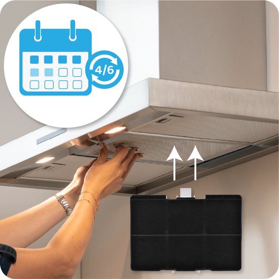 Filtre à charbon AllSpares compatible avec Bosch DHZ5346 / 11026771/00705432, Siemens LZ53451 et Neff Z5102X1 (315x215x21mm)