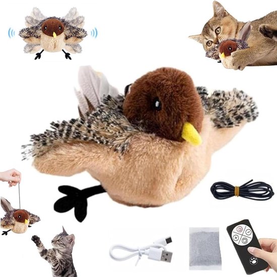 Chats interactif pour chat d'intérieur, Jouets Herbe à chat, Jouets , tactile, avec télécommande (A)