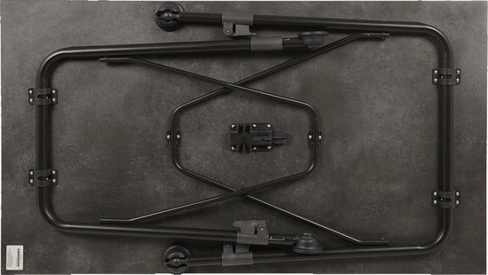 Travellife Mirano Campingtafel exteriolit dark grey 120 - Extra stevig exteriolit tafelblad - Zeer stabiel lichtgewicht stalen frame - Voorzien van stabilisatievoeten van Travellife — afbeelding 4