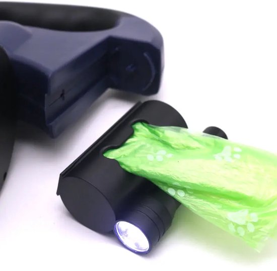 Dubbel Hondentuig - 2-in-1 Uitschuifbare Leiband - Voor Middelgrote/Kleine Honden - 3M - Met LED Verlichting & Opbergbox