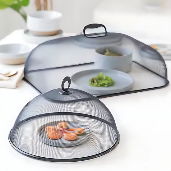 Solud® 2x Vliegenkap 30 CM - Voedselkap - Vliegenverjager voor op tafel - Foodcover - Vliegenvanger — afbeelding 4