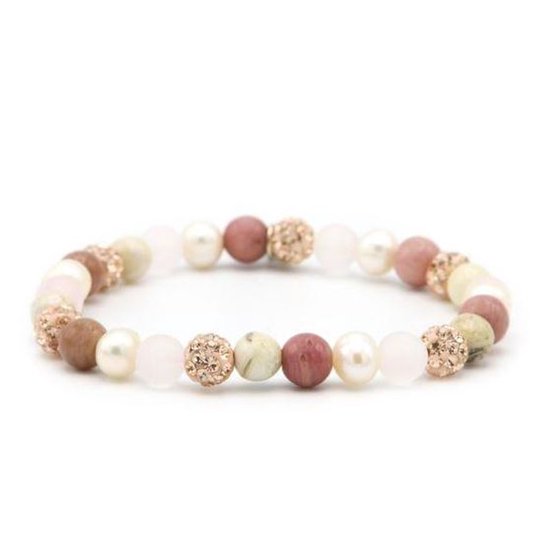 Karma Armband Spiral Every Day Elastic Rose Crystal