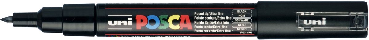 Markeerstift POSCA PC-1M Zwart (6 Stuks)