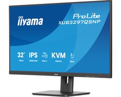 iiyama ProLite XUB3297QSNP-B1 - 32 inch - QHD - IPS - USB-Hub (4x) - Verstelbaar - USB-C Dock - KVM-switch