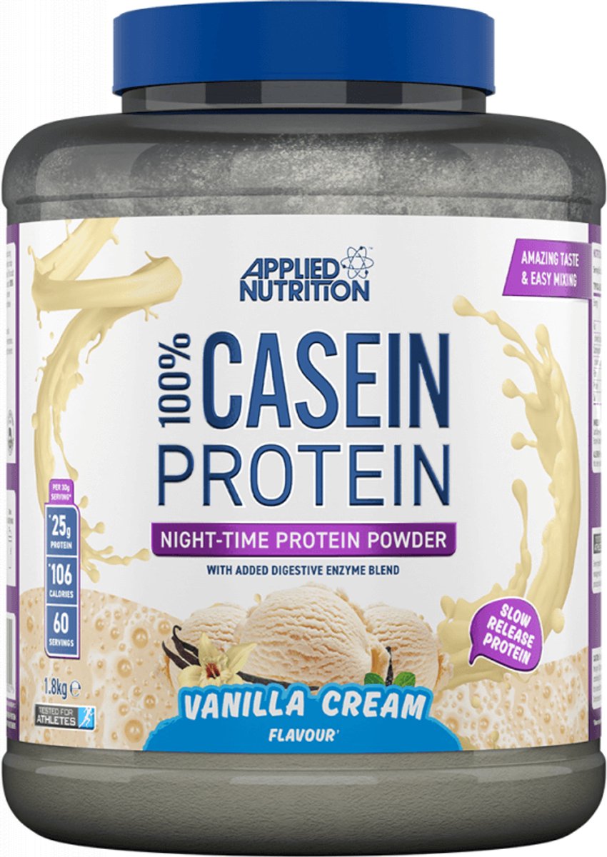 Goedkoopste 100 Casein Protein 1800gr Vanilla