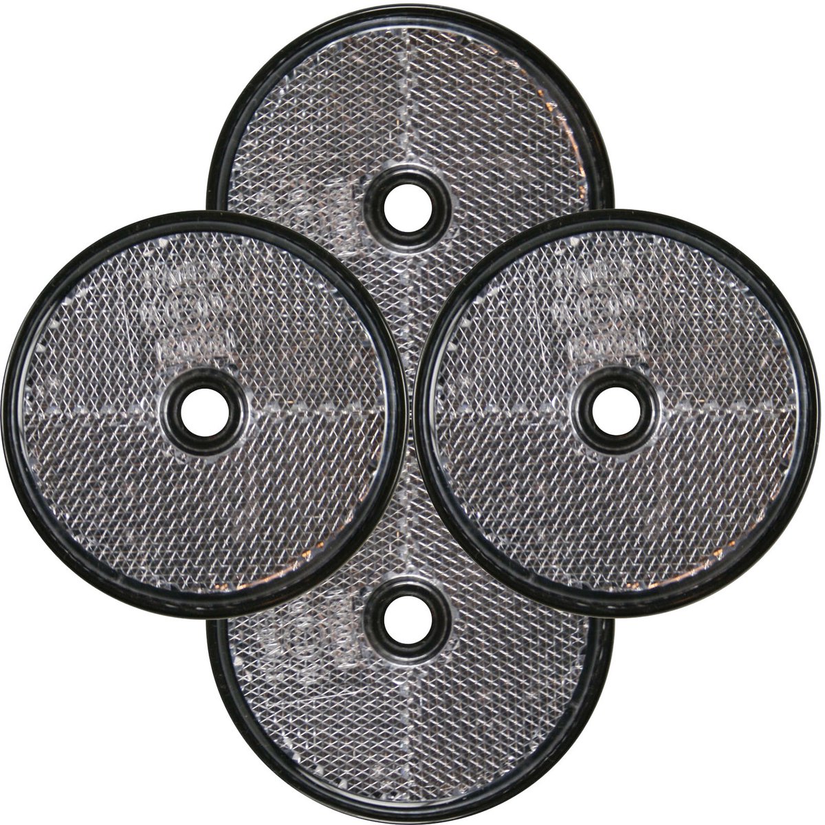 Benson Reflector - 4x - wit - schroefbevestiging - 60mm - rond