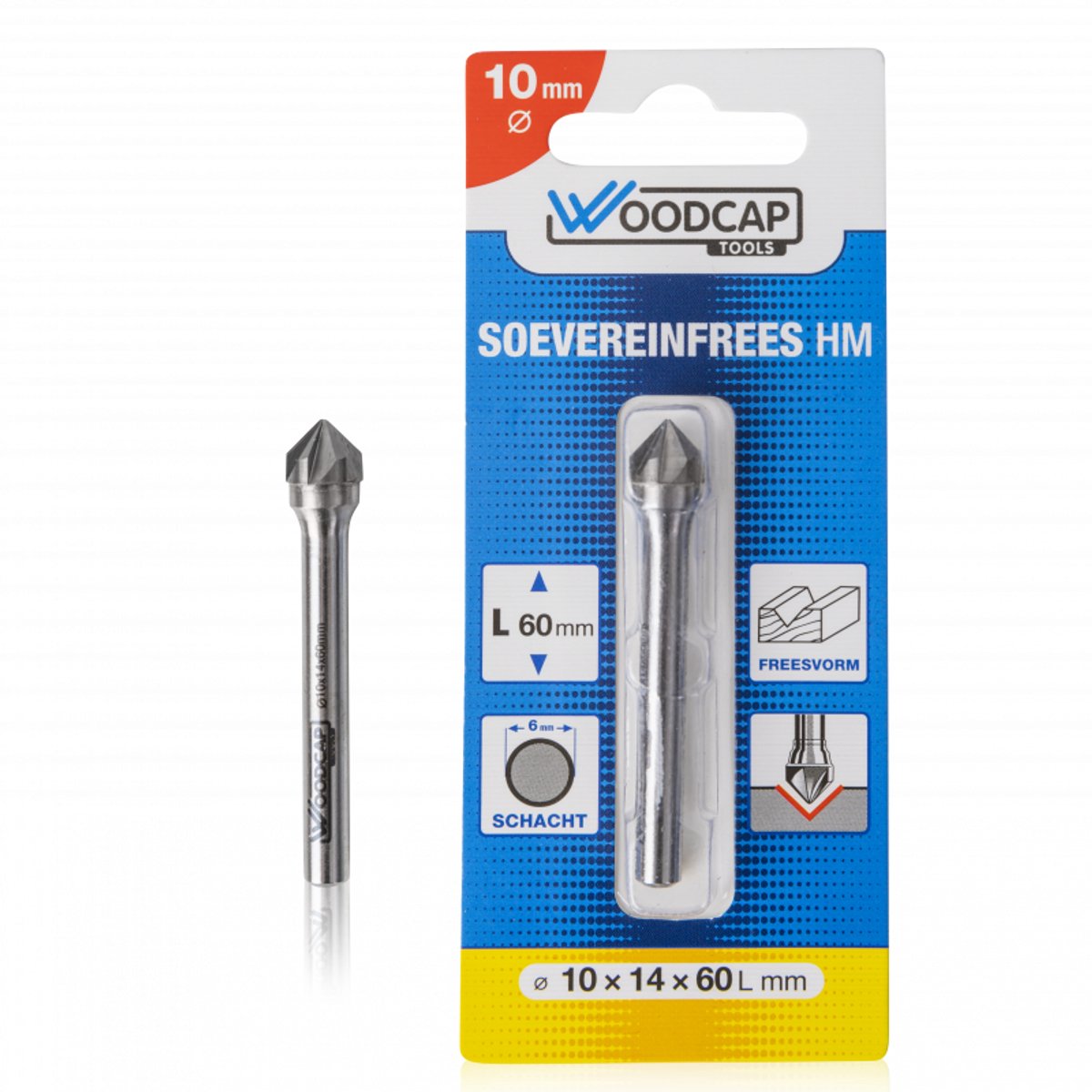 Woodcap Tools HM Soevereinfrees ø 10 mm x 14 x 60 mm