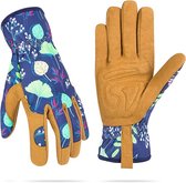 Tuinhandschoenen voor dames - Doorn- en snijbestendig, ideaal voor graven, planten en snoeien - Duurzaam en ademend leer - Maat M