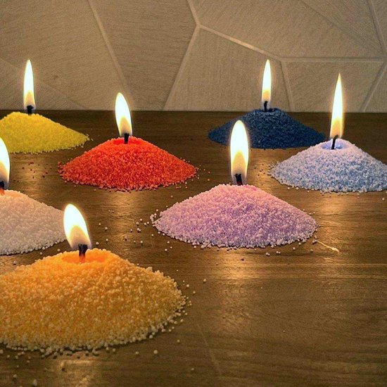 ATMOSPHÈRE DE MANOIR - Cire de Sable - VIOLET - 1 Kg - 16 mèches incluses