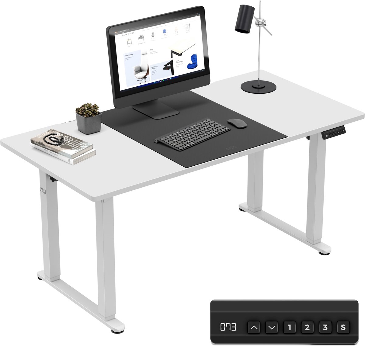 Mark Adler Leader 9.3 Elektrisch Verstelbaar Bureau - Zit-sta Bureau met 2 Motoren - 160x80 cm - Wit