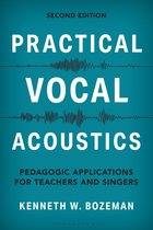 Boek kaft: "Practical Vocal Acoustics, Second Edition" door Kenneth W. Bozeman. Met golfvormige lijnen en de titel in witte letters.