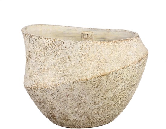 Arden Rishell PTMD Bloempot Rishell - 33x30x25 cm - Cement - Creme | bol
