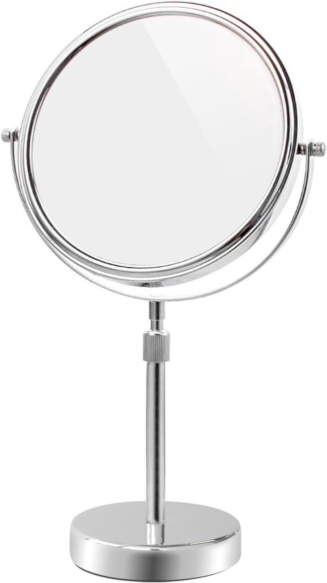 Tabletop Makeup Mirror 8 Inch Double Sided Mirror with 7x Magnification and Pedestal
