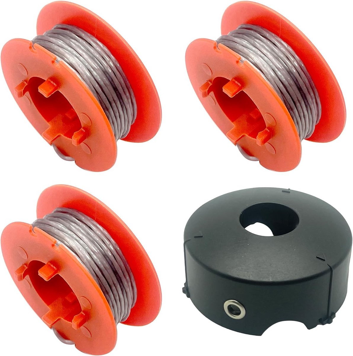 Draadspoel - Geschikt voor Bosch Art 23 26 30 Easytrim en Combitrim, Pro-Tap automatische spoel Zacht koord F016800175 - 8M x 1,6 mm - Geschikt voor hoes F016L71088 (3 spoelen + 1 hoes)