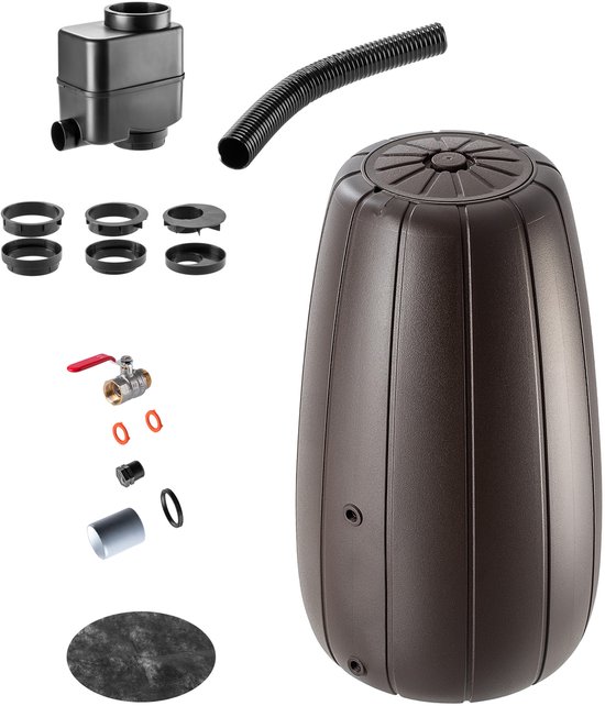 YourCasa Regenton 240 liter [Wave Design] regenvat, vorstbestendig van