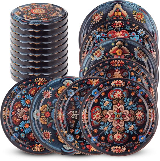 KADAX Schroefdeksel met diameter van 82 mm, metalen twist-off-deksel, reservedeksel voor inmaakpotten en weckpotten, deksel met 6 inkepingen, symmetrisch, 10 stuks