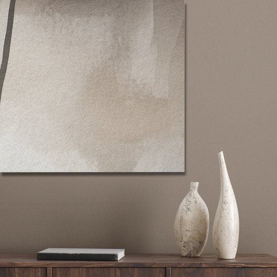 Panneau mural acoustique 70x100 cm - Peinture en Feutre Bloem - Beige - Peinture - Ombre - Panneaux acoustiques - Décoration murale insonorisante - Isolation phonique salon - Décoration murale panneaux sonores