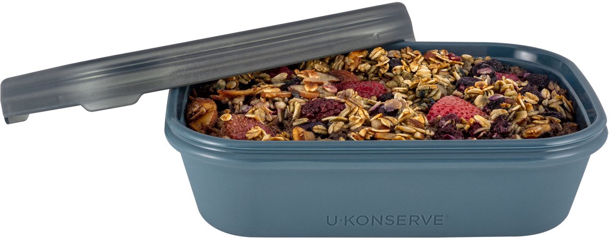 U-Konserve - BounceBox Rechthoekig 24oz / 700ml - 100% platinum siliconen voedselcontainer - Night Harvest