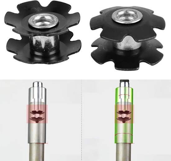 BOROCO Fiets stermoer fietsvork stermoer setter 28,6 mm universele fiets stuurkopmoer stergreepmoer voor MTB racefiets BMX voorvork machine gereedschapsmachine BOROCO Fiets stermoer fietsvork stermoer setter 28,6 mm universele fiets stuurkopmoer stergreepmoer voor MTB racefiets BMX voorvork machine gereedschapsmachine