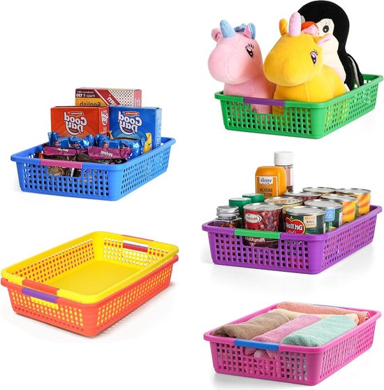 Inovra Plus - Opbergmanden voor in de klas - Set van 24 stuks - Plastic Inovra Plus - Opbergmanden voor in de klas - Set van 24 stuks - Plastic