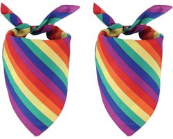 Set van 2 Regenboog Bandana's LGBT Gay Pride - zakdoek Regenboog - Bandana - Sport&Spel - Regenboog - Pride