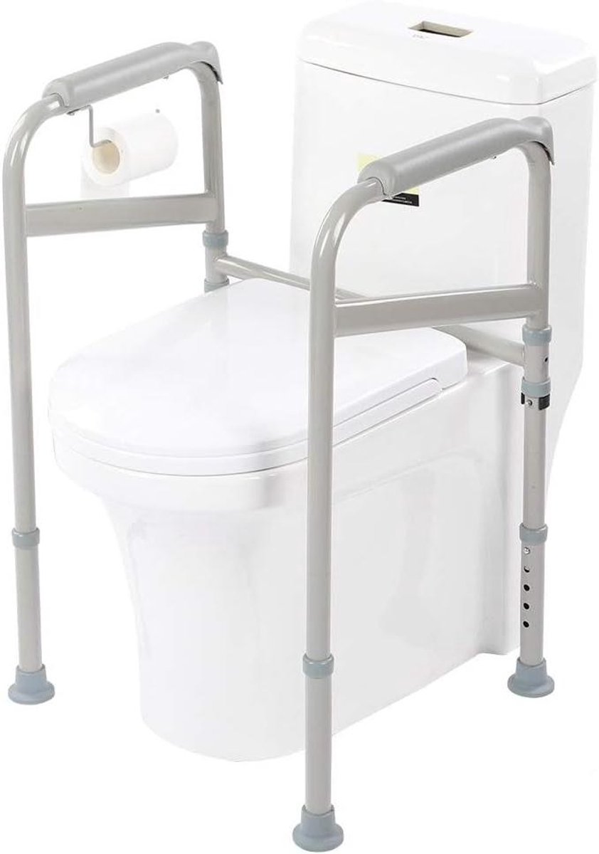 Armsteun voor toilet - Veiligheidsleuning voor badkamer - Antislip ondersteuning - Comfortabele hulp voor zwangere vrouwen en gehandicapten
