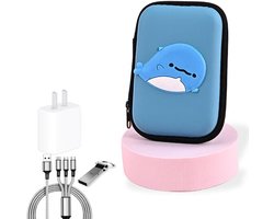 Allecto Plus - Tas voor elektronische accessoires en externe HDD-hoes met kabeltas voor harde schijf - Beschermende mini-case voor gadgets met hoofdtelefoonhouder - Opbergtas voor electronica devices