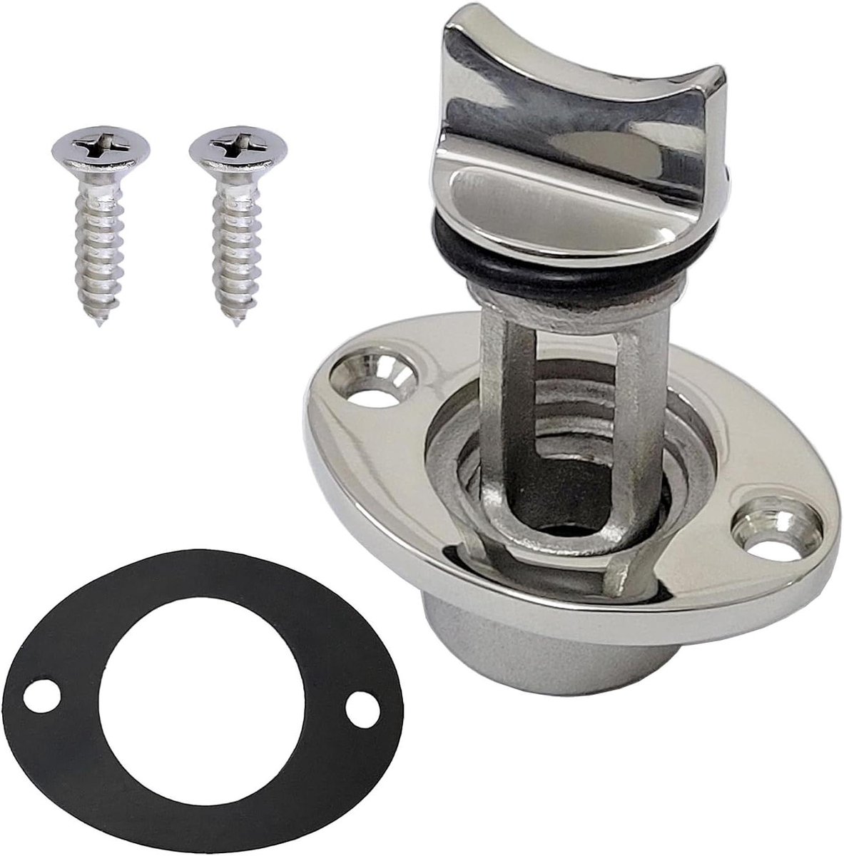 RVS bilge afvoerplug voor 1" 25mm gat - Ovale Garboard Marine fitting