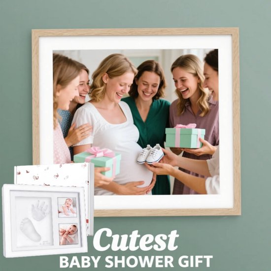 Baby Hand- en Voetafdruk Set - Gips & Klei - Fotolijst voor Unieke Babyafdrukken van Merkloos — afbeelding 5