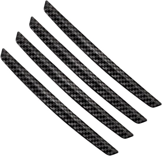 Allecto Plus - Autodeurrandbescherming (4 stuks) - Decoratieve deurbeschermers - Autostickers - Bumperbescherming - Anti-botsing - Geschikt voor de meeste auto's.