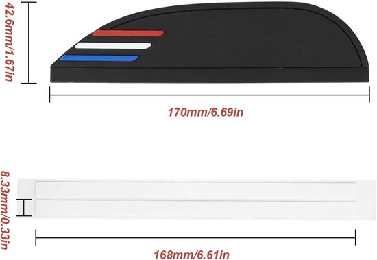 1 paar auto achteruitkijkspiegel regenschild, auto accessoires Algemeen koolstofvezel auto achteruitkijkspiegel regenschild Zonneklep, van toepassing op de meeste auto's, vrachtwagens en SUV's