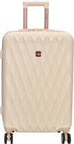 Charm London Honey Koffer - M - 74 Liter - 66 x 43.5 x 28 cm - TSA Slot - Middelmaat - Reizen - Travel - Hardcase - Beige