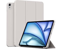 Hoes Geschikt voor Apple iPad Air 11 inch (2026, M4/2025, M3/2024, M2) - Grijs - Casemania Tri Fold Tablet Case - Beschermhoes Smart Cover