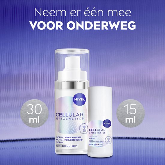NIVEA CELLULAR Epigenetics serums in 30ml en 15ml flacons.