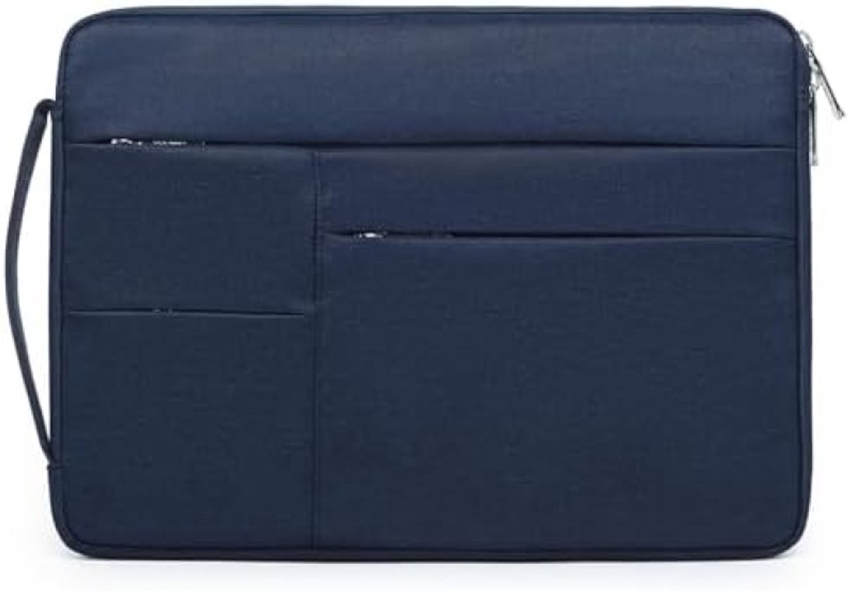 Image of 14-15 Inch Laptophoes Tas Hoes voor MacBook Air en Pro, 15" Surface Laptop, Draagbare Notebooktas voor 14" HP Dell Lenovo ThinkPad Asus Acer, Marineblauw