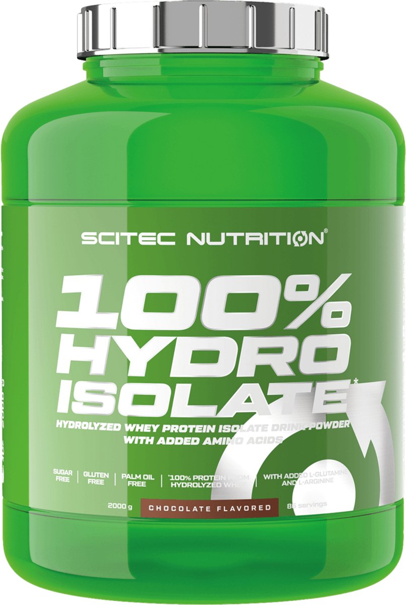 Scitec Nutrition - 100% Hydro Isolate (2000 gram - Chocolate) - 87 eiwitshakes - proteine poeder - protein powder - eiwitpoeder - eiwit - eiwitshakes - proteine shake