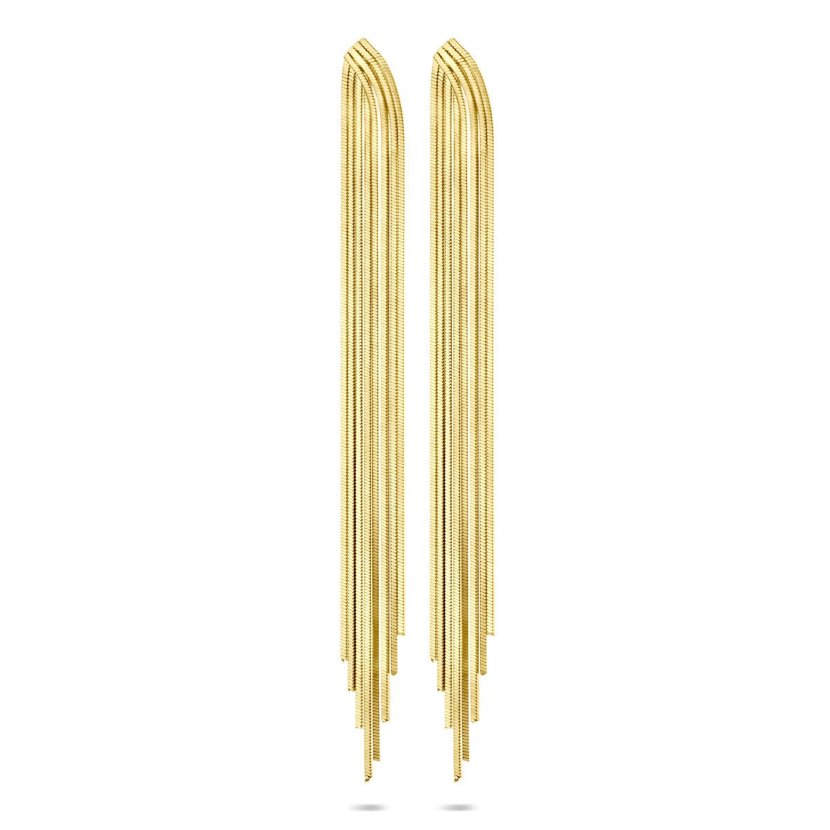 Zilveren vergulde (geel) oorhangers 95 mm 1 micron - 2104015