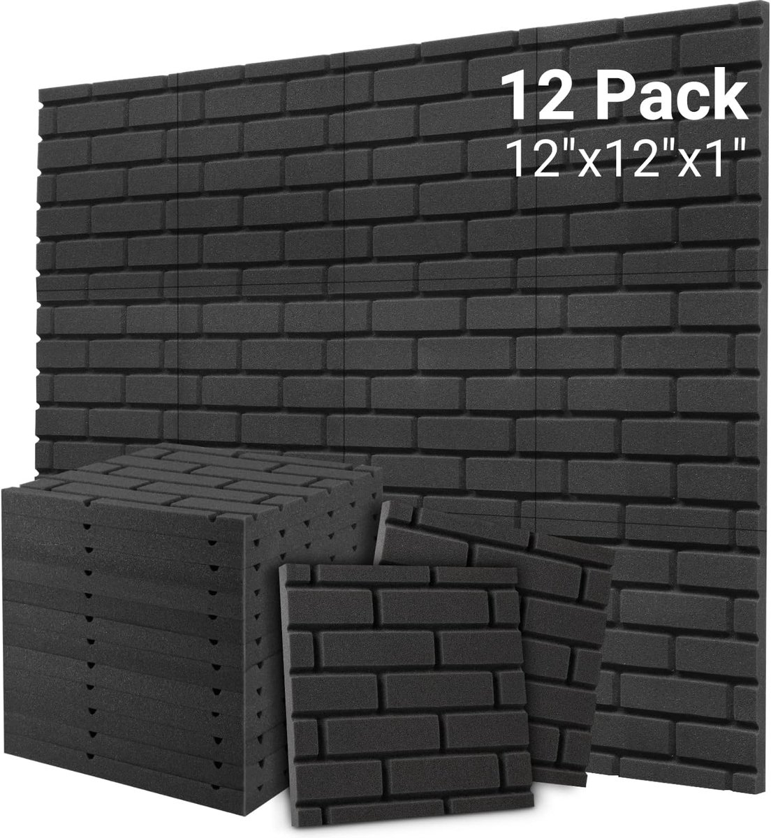 Lexium Geluidsdempende panelen - Akoestische Schuimmatten - Geluid Absorber - Echoreductie - voor Opnamestudio's en Thuisstudio's - Akoestisch Studioschuim - Geluidsdemping panelen - Wedge Tiles -