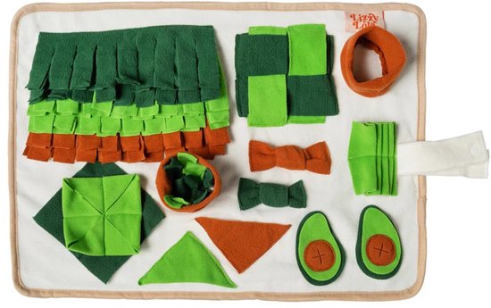 Lizzy & Lola - Snuffelmat hond - Denkspel - Sniffocado - 65 x 45 cm