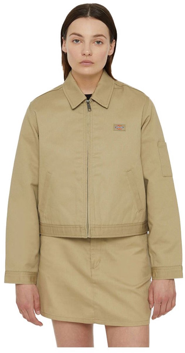 Dickies Lined Eisenhower Cropped Recycled Jas Beige XS Vrouw