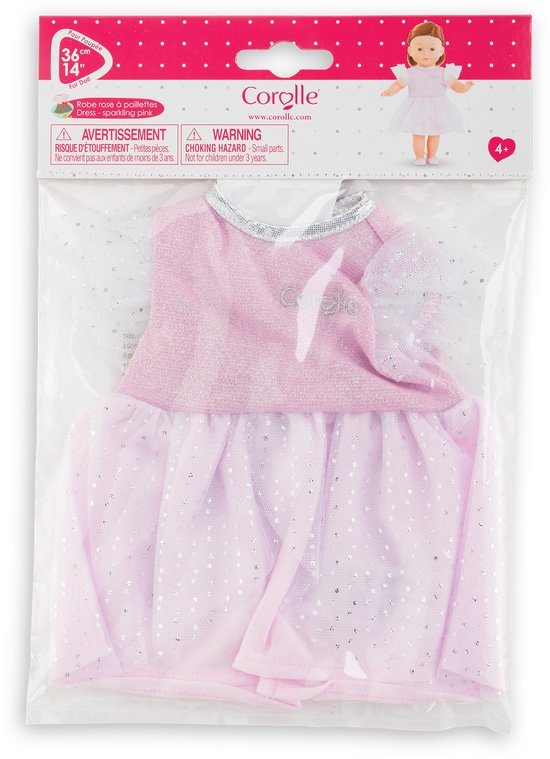 Corolle glitter poppenjurk roze Ma Corolle pop 36 cm van Merkloos — afbeelding 3