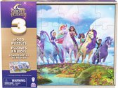 Spin Master Jeux 3 puzzles en bois Unicorn Academy, 24 pièces chacun, puzzle pour enfants, illustrations