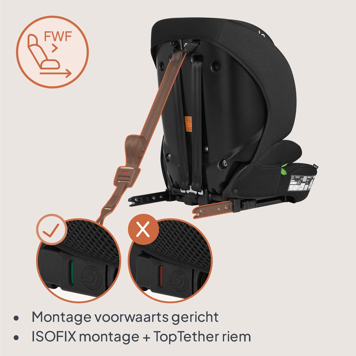 Lionelo Billy i-Size – ISOFIX Autostoel Groep 1/2/3 76-150 cm thumbnail 3