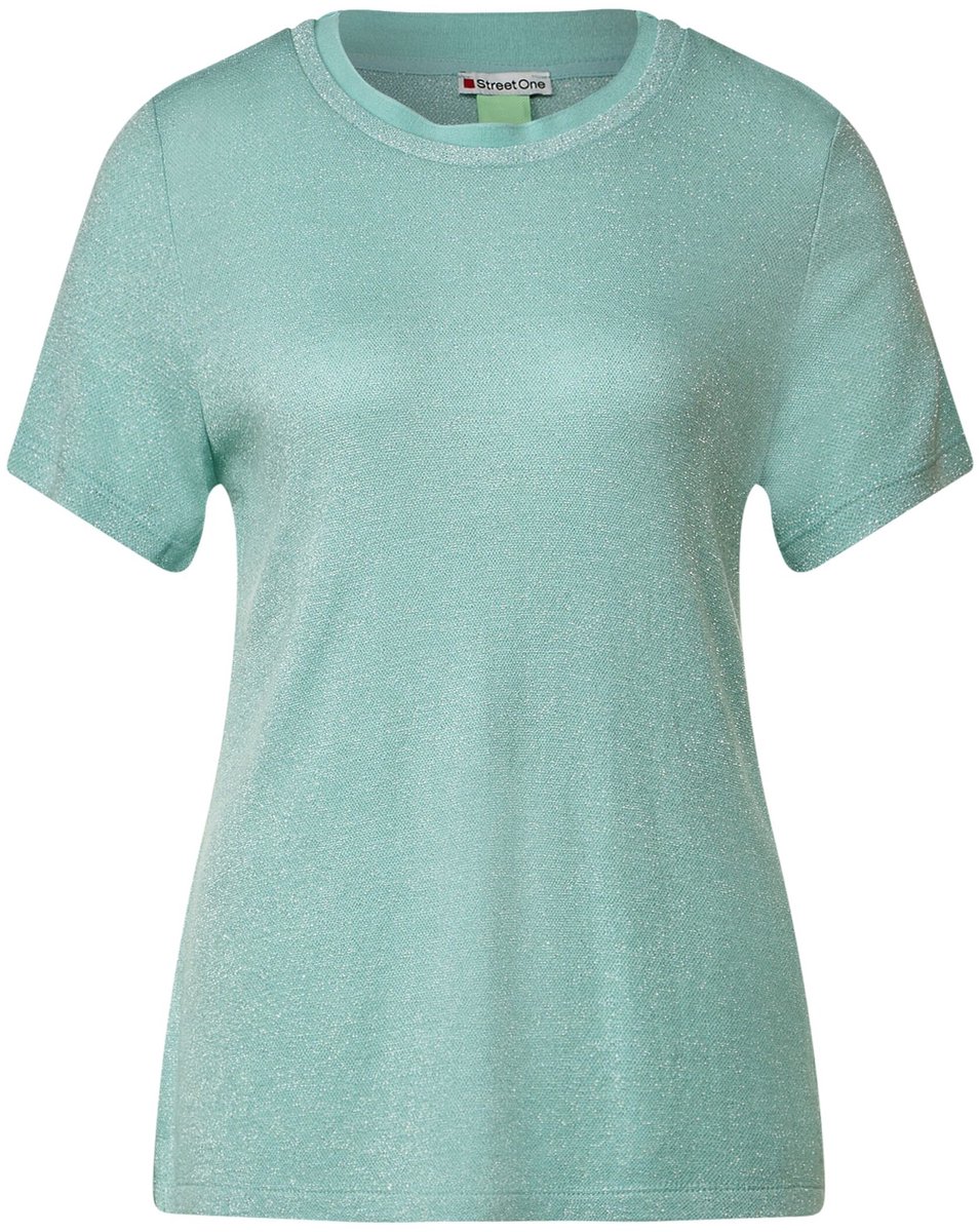 Street One - A320252 - shiny shirt w.rib collar